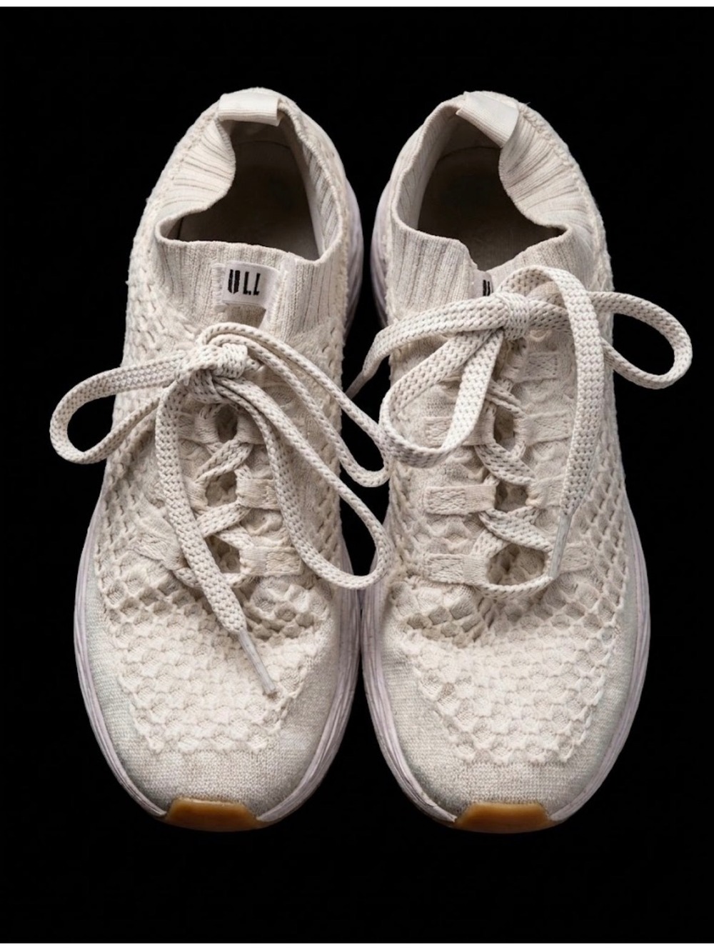NOBULL Knit Runner - Cream / Off-White Training Shoes Size ~10/10.5